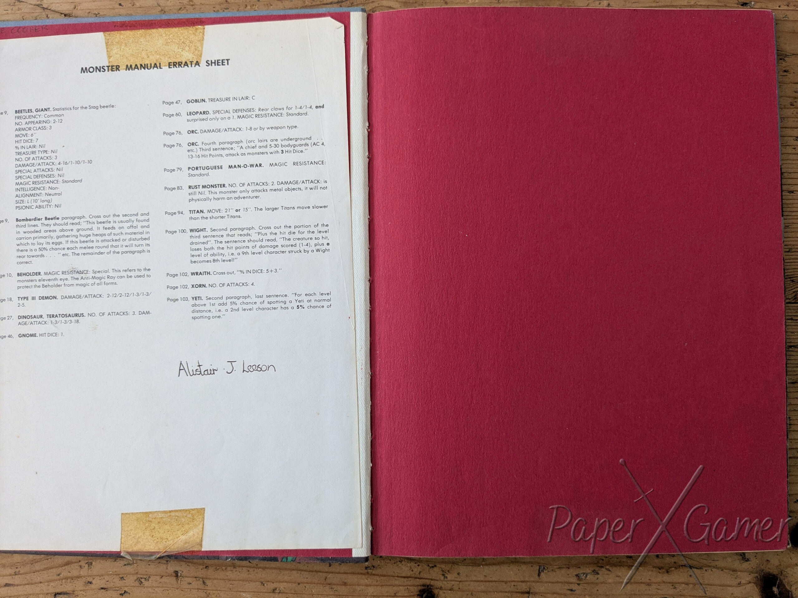 Monster Manual (1st Printing + Errata) – Rulebook - Image 2